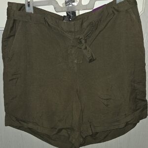 Lane Bryant High Waist Olive Shorts